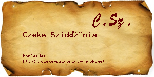 Czeke Szidónia névjegykártya